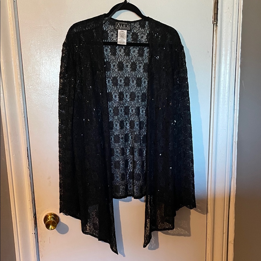 Alex 3X Dillard’s Woman E-V-E-N-I-N-G-S Shear Black Cover Up